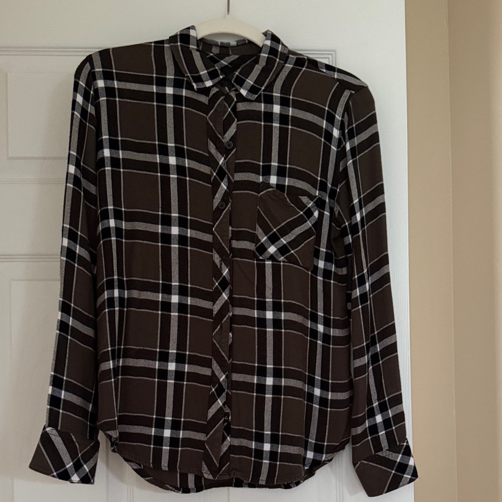 Rails Dark Green Flannel Shirt S